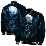 new york knicks skull bite blue black varsity jacket best selling