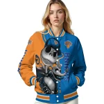 new york knicks spooky grin blue varsity jacket best selling