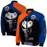 new york mets edgy mask blue black bomber jacket best selling