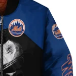 new york mets edgy mask blue black bomber jacket best selling