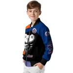 new york mets edgy mask blue black bomber jacket best selling