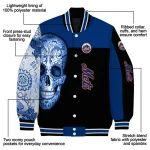 new york mets intricate skull blue black varsity jacket best selling