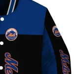 new york mets intricate skull blue black varsity jacket best selling