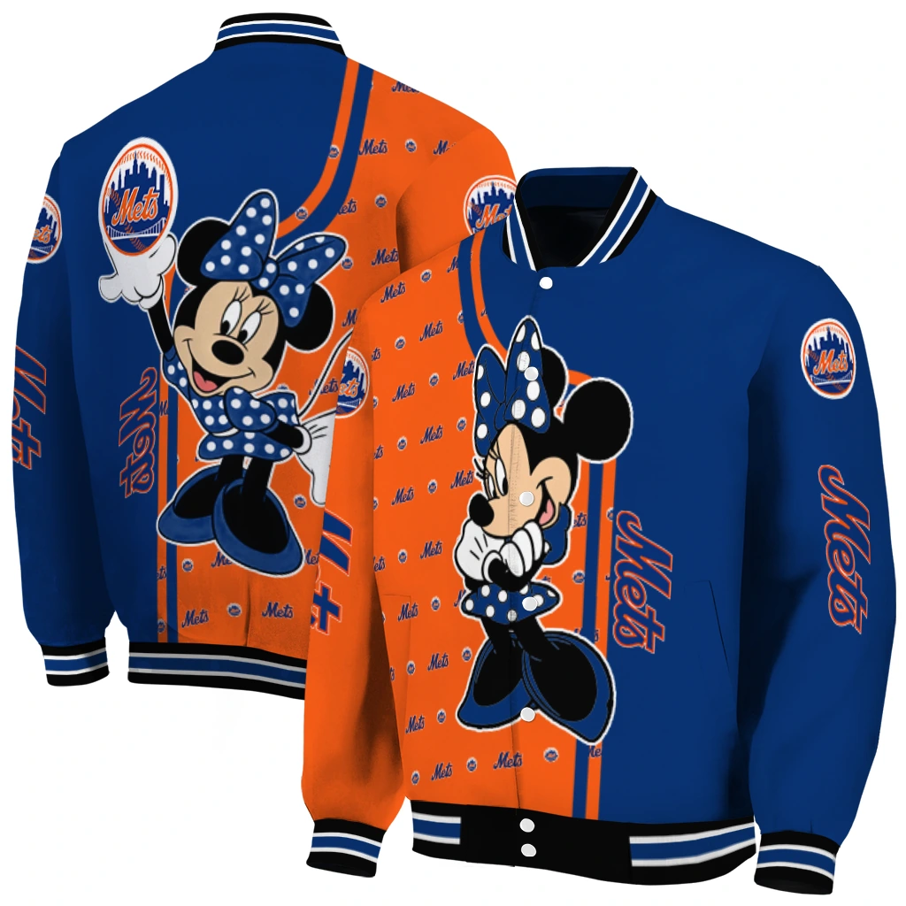 new york mets minnie mouse blue varsity jacket fashion forward new york mets minnie mouse blue varsity jacket fashion forward