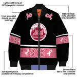 new york mets pink ribbon black pink bomber jacket best selling