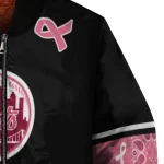 new york mets pink ribbon black pink bomber jacket best selling