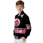 new york mets pink ribbon black pink bomber jacket best selling