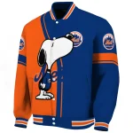 new york mets snoopy attitude blue varsity jacket best selling