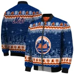 new york mets snowy pines blue bomber jacket best selling