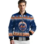 new york mets snowy pines blue bomber jacket best selling