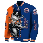 new york mets spooky grin blue varsity jacket best selling