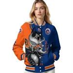 new york mets spooky grin blue varsity jacket best selling