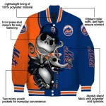 new york mets spooky grin blue varsity jacket best selling