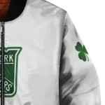 new york rangers lucky clovers white green bomber jacket best selling
