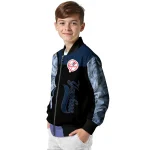 new york yankees fire skull navy black bomber jacket best selling