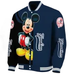 new york yankees mickey mouse navy varsity jacket best selling