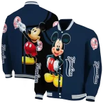new york yankees mickey mouse navy varsity jacket best selling