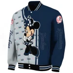 new york yankees minnie mouse navy varsity jacket best selling