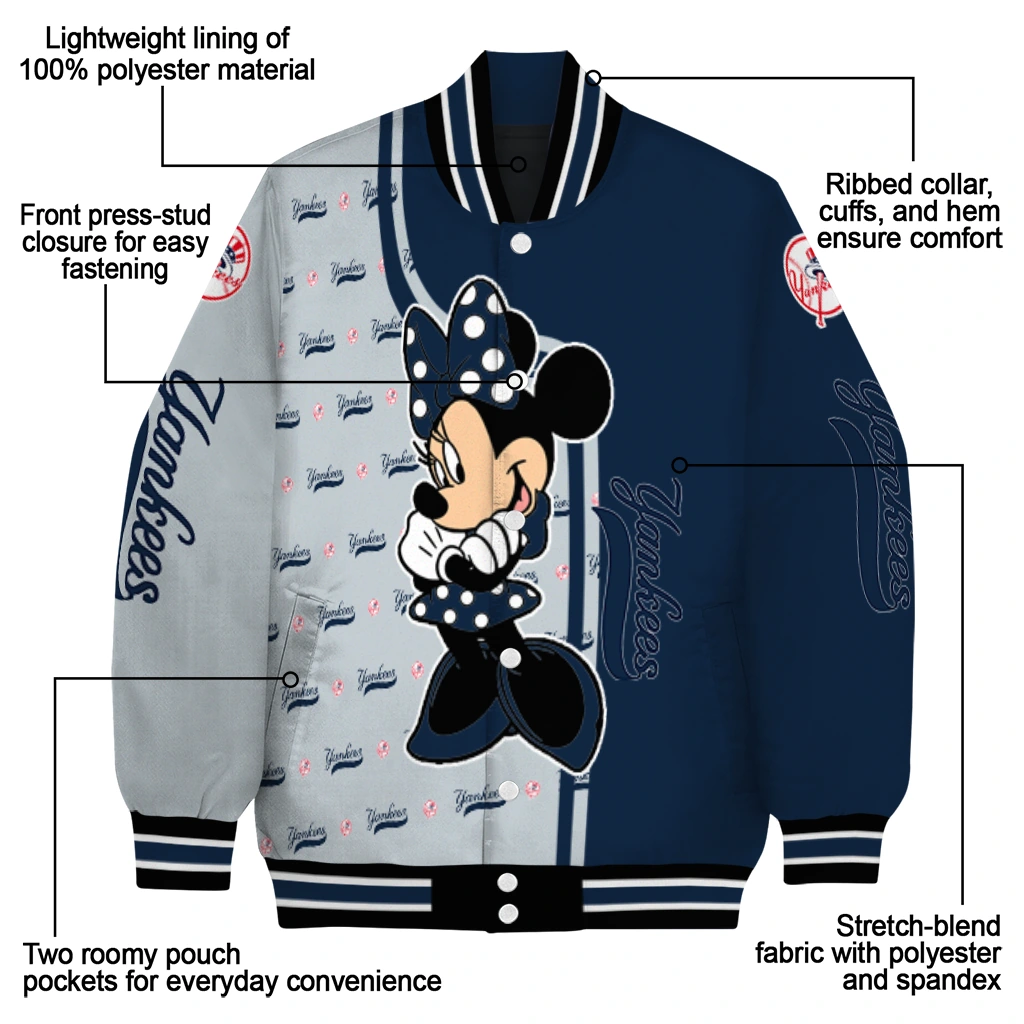new york yankees minnie mouse navy varsity jacket new arrival new york yankees minnie mouse navy varsity jacket new arrival