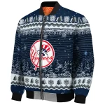 new york yankees snowy pines navy bomber jacket best selling