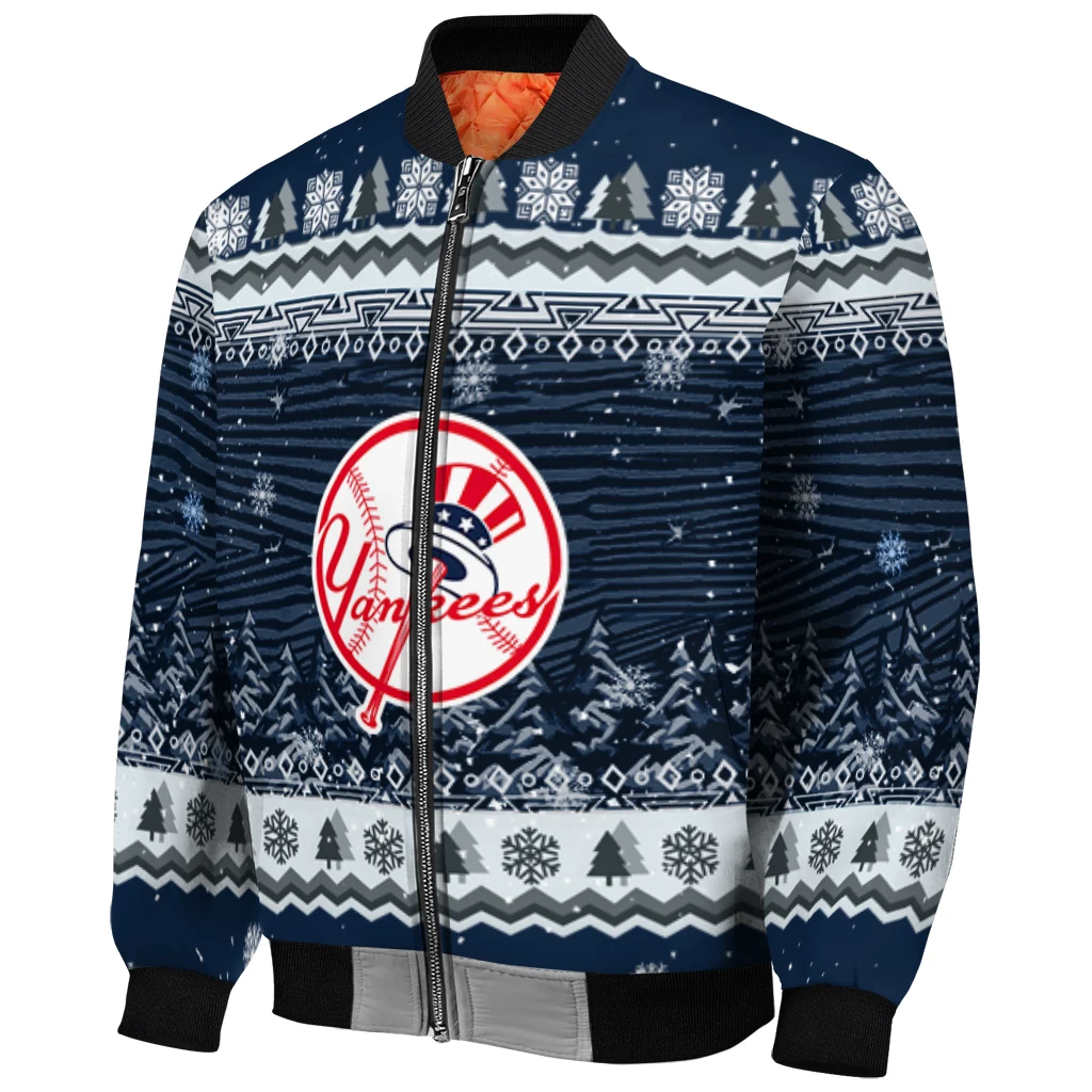 new york yankees snowy pines navy bomber jacket fashion forward new york yankees snowy pines navy bomber jacket fashion forward