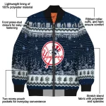 new york yankees snowy pines navy bomber jacket best selling