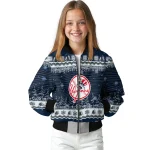 new york yankees snowy pines navy bomber jacket best selling
