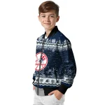 new york yankees snowy pines navy bomber jacket best selling