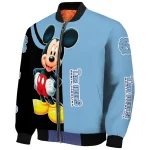 north carolina tar heels mickey mouse light blue bomber jacket best selling