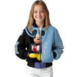 north carolina tar heels mickey mouse light blue bomber jacket best selling