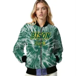 north dakota state bison dynamic rings green bomber jacket best selling