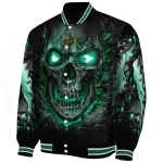 north dakota state bison inferno skull green black varsity jacket best selling