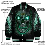 north dakota state bison inferno skull green black varsity jacket best selling