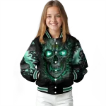 north dakota state bison inferno skull green black varsity jacket best selling