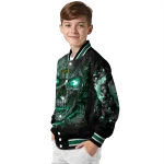north dakota state bison inferno skull green black varsity jacket best selling