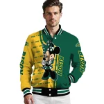 north dakota state bison minnie mouse green varsity jacket best selling