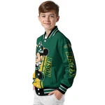 north dakota state bison minnie mouse green varsity jacket best selling
