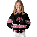 north dakota state bison pink ribbon black pink varsity jacket best selling