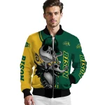 north dakota state bison spooky grin green bomber jacket best selling
