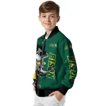 north dakota state bison spooky grin green bomber jacket best selling