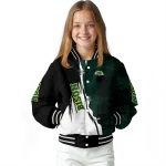 north dakota state bison torn texture print green black varsity jacket best selling