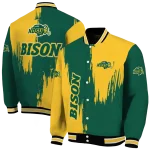 north dakota state bison urban mark green varsity jacket best selling
