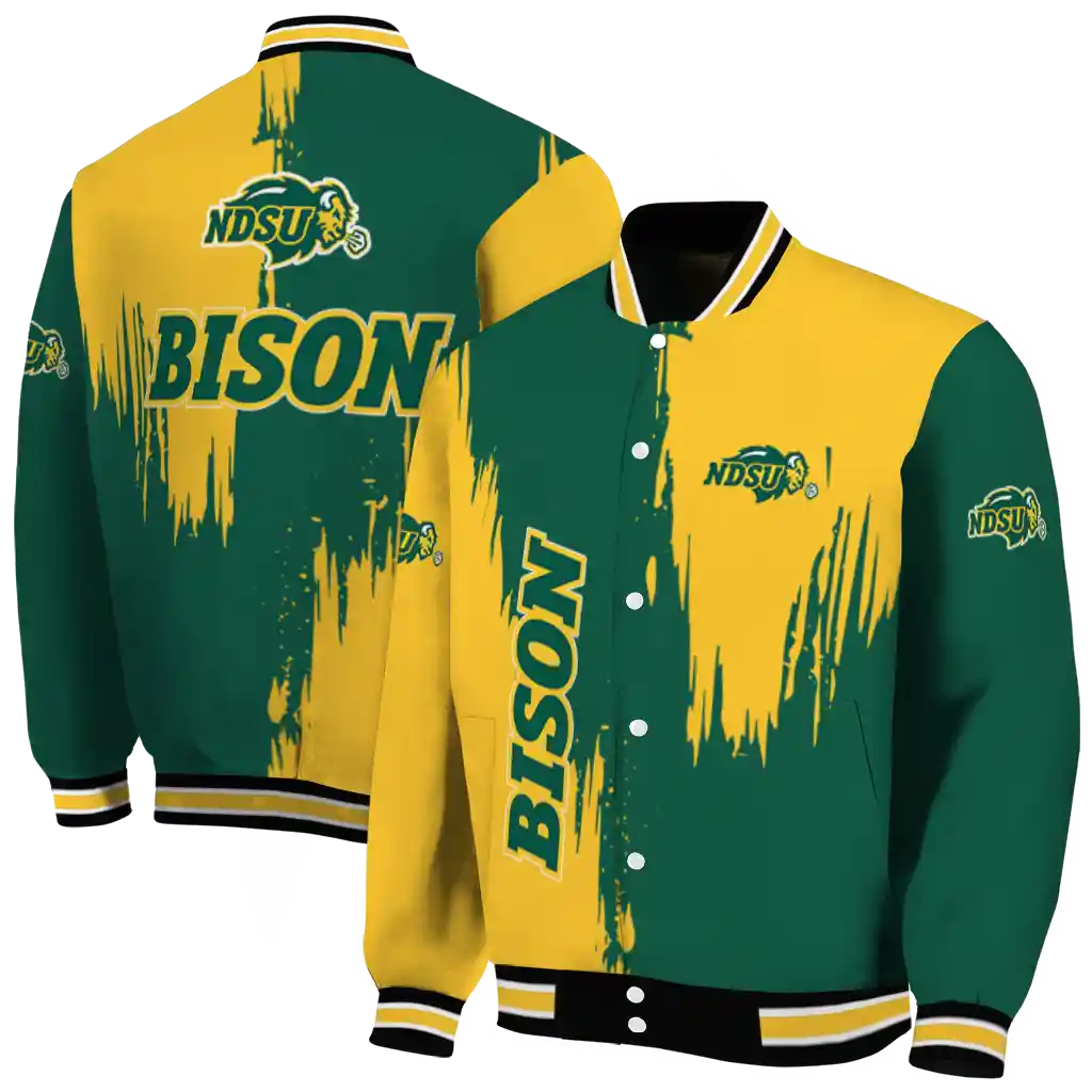 north dakota state bison urban mark green varsity jacket fashion forward north dakota state bison urban mark green varsity jacket fashion forward