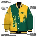 north dakota state bison urban mark green varsity jacket best selling