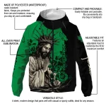 north texas mean green jesus roses green black windbreaker jacket best selling