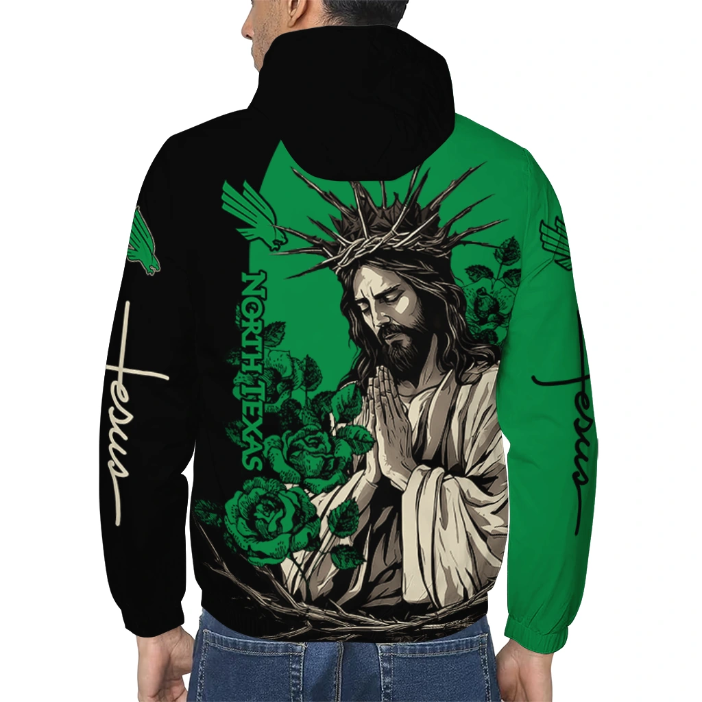 north texas mean green jesus roses green black windbreaker jacket trendy north texas mean green jesus roses green black windbreaker jacket trendy