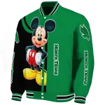 north texas mean green mickey mouse green varsity jacket best selling