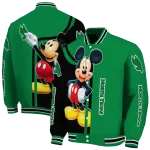 north texas mean green mickey mouse green varsity jacket best selling