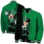 north texas mean green minnie mouse green varsity jacket best selling