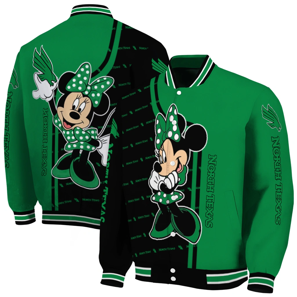 north texas mean green minnie mouse green varsity jacket fashion forward north texas mean green minnie mouse green varsity jacket fashion forward